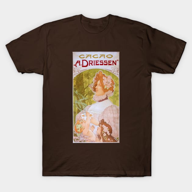 Art Nouveau Poster for Cocoa T-Shirt by UndiscoveredWonders